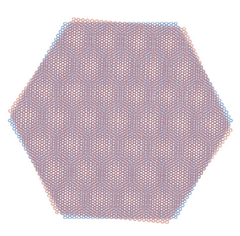 hexagonal sheets of graphene in slight misalignment