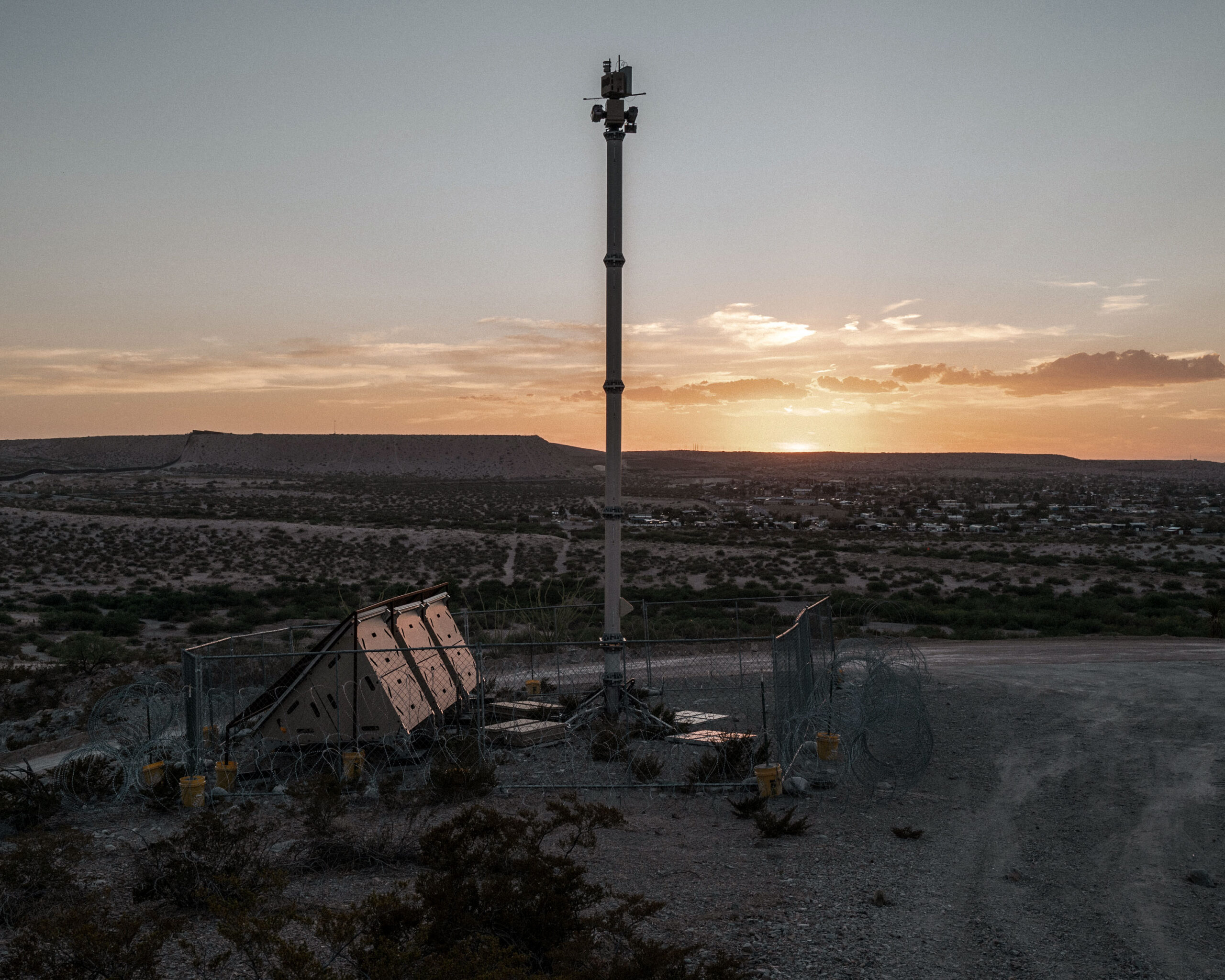 Border Patrol Surveillance Tower 489, along the southern U.S. border in Sunland Park, New Mexico.